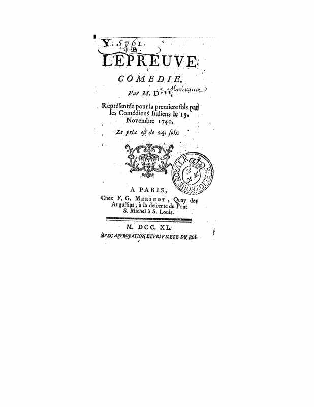 1740 : L’épreuve