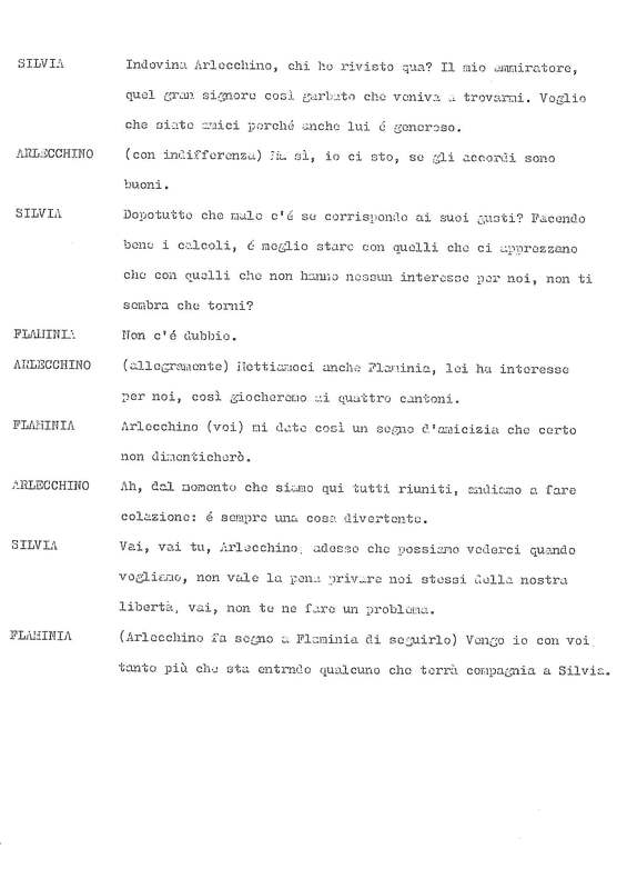 1978 : La doppia incostanza (Andrée Ruth Shammah) script
