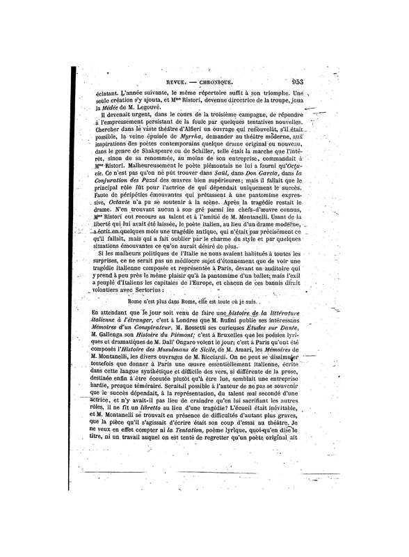 1857 : Le false confidenze, Revue de presse