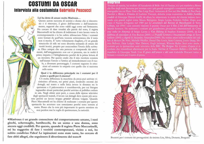 2012 : Il gioco dell’amore e del caso, Programme