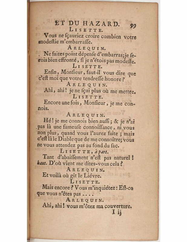 1730 : Le jeu de l’amour et du hasard