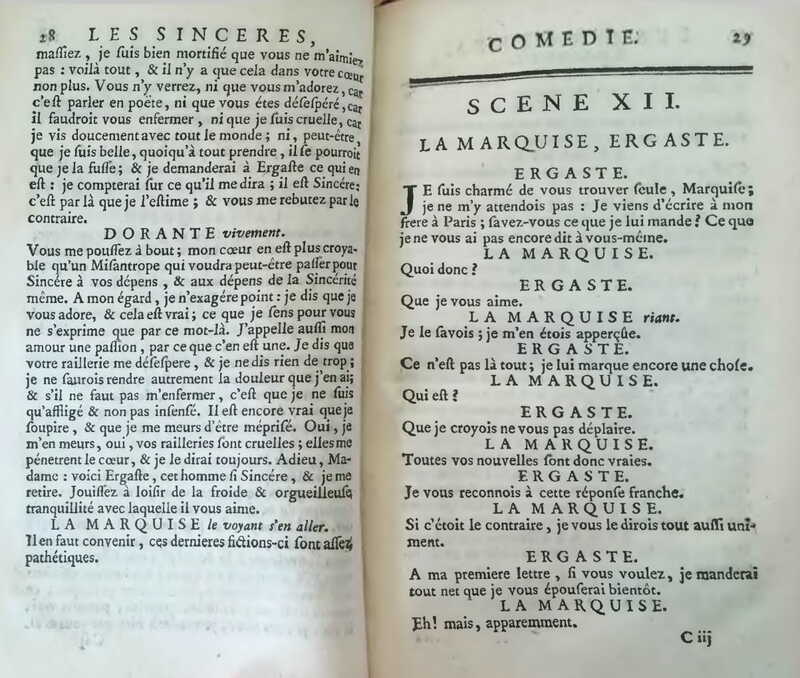 1739 : Les sincères