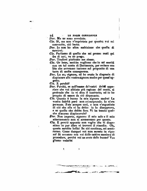 1833 : Le false confidenze