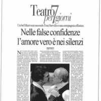 1998 : Le false confidenze (Toni Servillo), Revue de presse (Reprise 2005-2007)