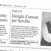 1998 : Le false confidenze (Toni Servillo), Revue de presse (Reprise 2005-2007)