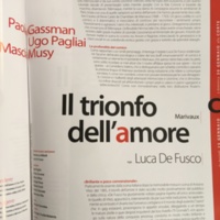 2003 : Il trionfo dell’amore, Programme (tournée)