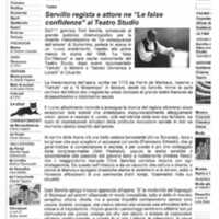 1998 : Le false confidenze (Toni Servillo), Revue de presse (Reprise 2005-2007)
