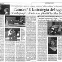 1998 : Le false confidenze (Toni Servillo), Revue de presse (Reprise 2005-2007)