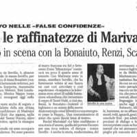 1998 : Le false confidenze (Toni Servillo), Revue de presse