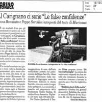 1998 : Le false confidenze (Toni Servillo), Revue de presse (Reprise 2005-2007)