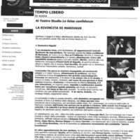 1998 : Le false confidenze (Toni Servillo), Revue de presse (Reprise 2005-2007)