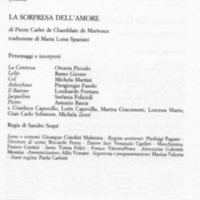1989 : La sorpresa dell’amore, Photos du spectacle