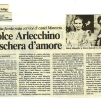 1988 : Arlecchino educato dall’amore (Marco Bernardi) revue de presse (reprises)