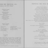 1971 : La finta serva ovvero il furbo punito, Programme du Festival de Spoleto