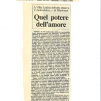 1988 : Arlecchino educato dall’amore (Marco Bernardi) revue de presse