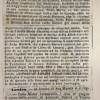 1857 : Le false confidenze, Revue de presse