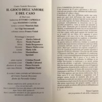 1993 : Il gioco dell’amore e del caso, Programme