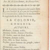 1750 : La colonie