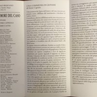 1993 : Il gioco dell’amore e del caso, Programme