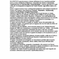 1998 : Le false confidenze (Toni Servillo), Revue de presse (Reprise 2005-2007)