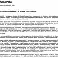 1998 : Le false confidenze (Toni Servillo), Revue de presse (Reprise 2005-2007)