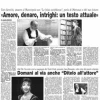 1998 : Le false confidenze (Toni Servillo), Revue de presse (Reprise 2005-2007)