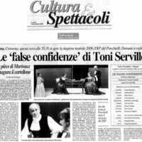 1998 : Le false confidenze (Toni Servillo), Revue de presse (Reprise 2005-2007)