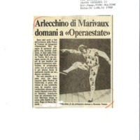 1988 : Arlecchino educato dall’amore (Marco Bernardi) revue de presse (reprises)