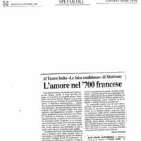 1998 : Le false confidenze (Toni Servillo), Revue de presse