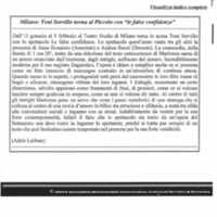 1998 : Le false confidenze (Toni Servillo), Revue de presse (Reprise 2005-2007)