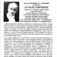1998 : Le false confidenze (Toni Servillo), Programme (Reprises 2005-2007)
