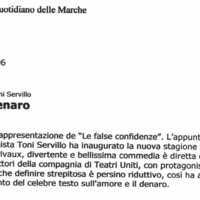 1998 : Le false confidenze (Toni Servillo), Revue de presse (Reprise 2005-2007)