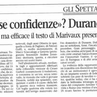1998 : Le false confidenze (Toni Servillo), Revue de presse