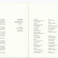 1998 : Le false confidenze (Toni Servillo), Programme 1998