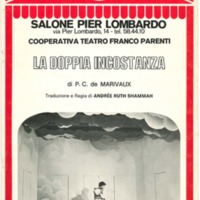 1978 : La doppia incostanza (Andrée Ruth Shammah) programme (reprise?)
