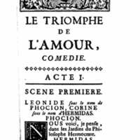 1732 : Le triomphe de l’amour