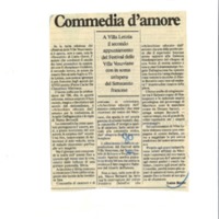 1988 : Arlecchino educato dall’amore (Marco Bernardi) revue de presse