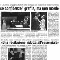 1998 : Le false confidenze (Toni Servillo), Revue de presse (Reprise 2005-2007)