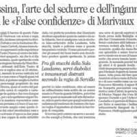 1998 : Le false confidenze (Toni Servillo), Revue de presse