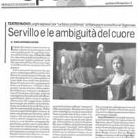 1998 : Le false confidenze (Toni Servillo), Revue de presse (Reprise 2005-2007)