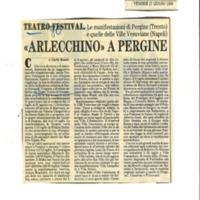 1988 : Arlecchino educato dall’amore (Marco Bernardi) revue de presse