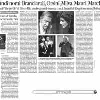 1998 : Le false confidenze (Toni Servillo), Revue de presse (Reprise 2005-2007)