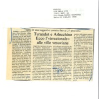 1988 : Arlecchino educato dall’amore (Marco Bernardi) revue de presse