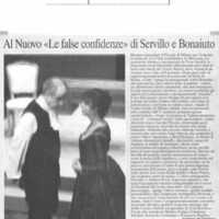 1998 : Le false confidenze (Toni Servillo), Revue de presse (Reprise 2005-2007)