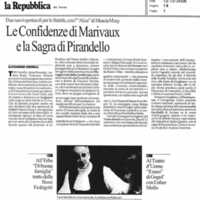 1998 : Le false confidenze (Toni Servillo), Revue de presse (Reprise 2005-2007)