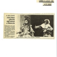 1988 : Arlecchino educato dall’amore (Marco Bernardi) revue de presse (reprises)