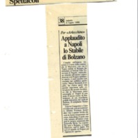 1988 : Arlecchino educato dall’amore (Marco Bernardi) revue de presse