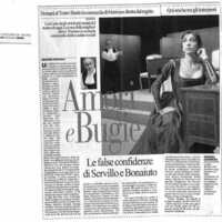 1998 : Le false confidenze (Toni Servillo), Revue de presse (Reprise 2005-2007)