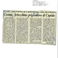 1988 : Arlecchino educato dall’amore (Marco Bernardi) revue de presse (reprises)