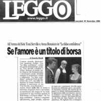 1998 : Le false confidenze (Toni Servillo), Revue de presse (Reprise 2005-2007)
